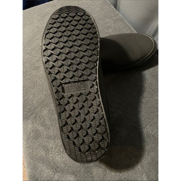 NWOT WorkShoes For Crews Black Slip-On Loafers with Red Insole